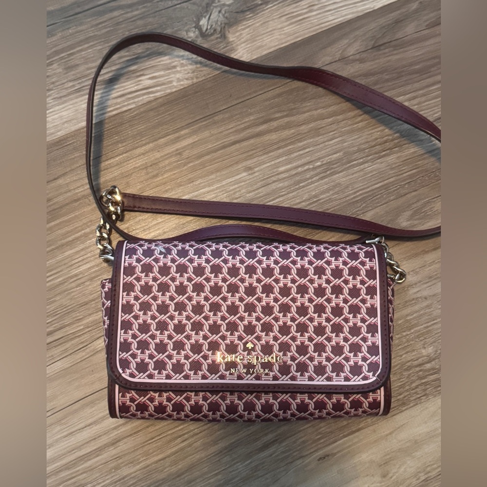 Kate Spade Link Small Flap Pink Crossbody Bag Purse